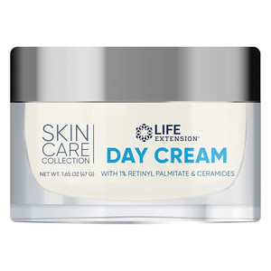 Life Extension Skin Care Collection Day Cream, retinyl palmitate, rice bran ceramides, shea butter, green tea, daytime nourishment to regenerate coll
