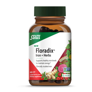 Floradix Iron + Herbs - Iron Supplement for Healthy Energy Support* - Supports Red Blood Cell Formation - Vegan, Non-GMO, Gluten-Free, Soy-Free - 60