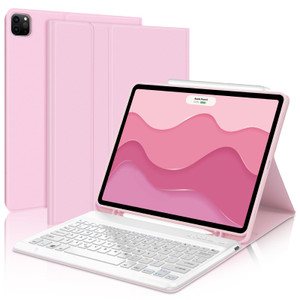 Keyboard Case for iPad Pro 12.9 inch 6th/5th/4th/3rd Gen & iPad Air 13 inch (M3 2025/M2 2024), Magnetic Detachable Keyboard, Smart Flip Cover with Pe