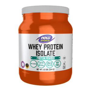 NOW Sports Whey Protein Isolate Powder with BCAAs - Unflavored - 1.2 lb