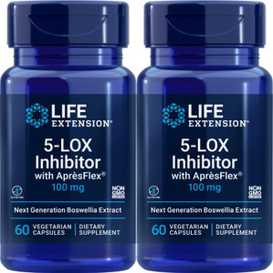 Life Extension 5-LOX Inhibitor with AprèsFlex 100 mg, 60 Vegetarian Capsules (Pack of 2)