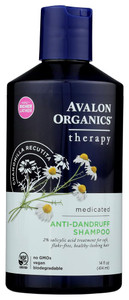 2 Packs of Avalon Organics Anti Dandruff Shampoo