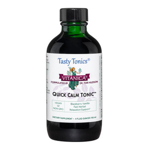 Vitanica Quick Calm Tonic - Support a Sense of Calm - Rapid Stress Relief Supplement with Kava Root, Valerian Root, Passion Flower - Alcohol-Free - B