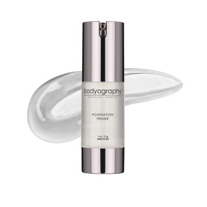 BODYOGRAPHY - Foundation Primer (Clear): Flawless Anti-Aging Salon Makeup Primer w/Vitamin E, A, Jojoba, Grapeseed Oil | Control Shine | Gluten-Free,