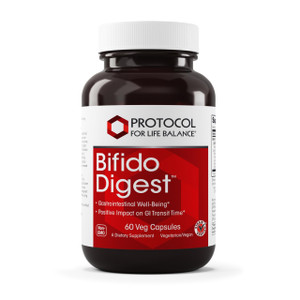 PROTOCOL FOR LIFE BALANCE Bifido Digest - 20 Billion CFU per Serving - GI Support - Dairy Free, Egg Free & Non-GMO - 60 Veg Capsules