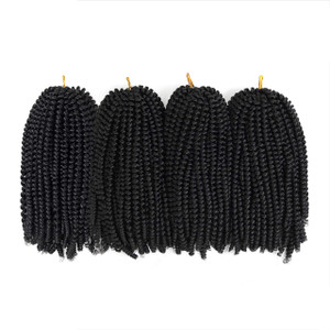 YEBO 4 Packs Spring Twist Hair 12 Inches Ombre Colors Synthetic Braiding Hair Extensions for Woman(T350)