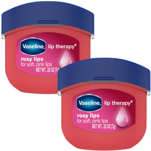 Vaseline Lip Therapy Rosy Lips Mini 2-Pack  Rose-Tinted Lip Balm, Moisturizer for Soft, Pink Lips, 0.25 Oz Ea