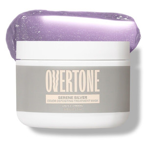 Overtone Semi Permanent Hair Color Conditioner, Serene Silver, 8 oz, Nourishing, Damage-Free, Color Depositing Mask for All Hair Types with Shea Butt