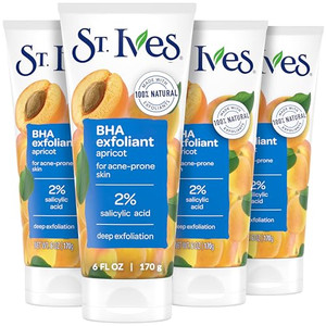 St. Ives Acne Control Apricot Face Scrub, Deep Exfoliator Skin Care, Prevents Acne for Radiant Skin, Salicylic Acid Acne Treatment Facial Scrub, Made