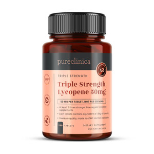 pureclinica Lycopene 50mg x 180 Tablets (6 Months Supply). 300% Strength of Regular Lycopene Tablets