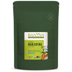 Banyan Botanicals Manjistha Powder  Organic Manjistha Supplement  Ayurvedic Blood Cleanse & Lymphatic System Support*  1 lb.  Non-GMO Sustainably