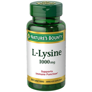 Nature's Bounty L-Lysine 1000 mg Tablets 60 ea (Pack of 6)