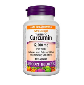 Webber Naturals Turmeric Curcumin 12,500 mg · Extra Strength, 60 Capsules
