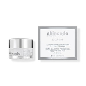 Skincode Exclusive Cellular Wrinkle Prohibiting Eye Contour cream - Anti-Aging Eye Cream - Ceramide Boost, Dark Circle Reducer & Puffiness Relief for