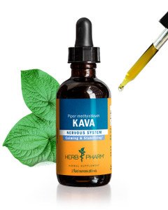 Herb Pharm Kava Root Liquid Extract to Reduce Stress and Promote Relaxation - 2 Ounce