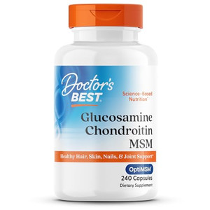 Doctor's Best Glucosamine Chondroitin MSM - Joint Health Support Supplement for Women & Men, Nutritional Support for Joint Strength, Hair, Skin, & Na