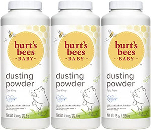 Burt's Bees Baby Powder, Hypoallergenic Dusting Powder, Non-Irritating, Calming Skin Care, All Natural, Talc Free,7.5 Ounce (Pack of 3)