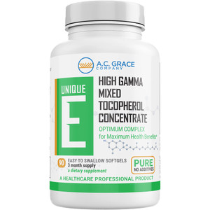 UNIQUE E A.C. Grace Company, Mixed Tocopherols Concentrate Softgels, 90 Count