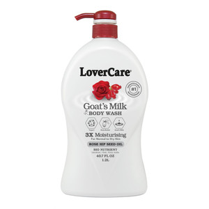 Lover's Care Goat's Milk Moisturizing Body Wash Shower Cream Rose Hip Seed Oil 40.7 Fl.Oz - Single