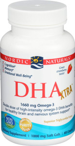 Nordic Naturals Strawberry Dha Xtra 1660 Mg 60 Sg, 60 Ct