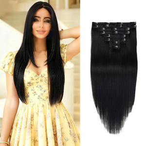 14" Remy Clip in Hair Extensions Human Hair Blonde for Women Beauty - Short Silky Straight 8pcs 20clips Real Hair Extensions Clip in Human Hair (14 i