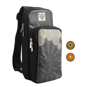 HYPERCASE Carrying Travel Bag for Nintendo Switch/Lite/OLED, Portable Switch Crossbody Backpack for Zelda with 2 Thump Cap, 2 Black Pocket for Switch