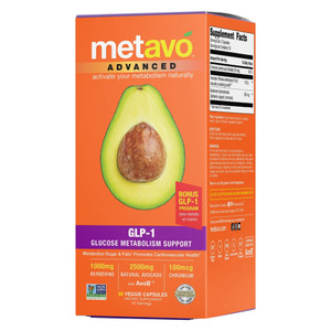Metavo Advanced GLP-1 Metabolism Support  Boost Metabolism, Manage Glucose Spikes, & Enhance Energy  90 Easy to Swallow Capsules