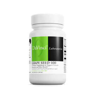 DAVINCI Labs Grape Seed-100 - Dietary Supplement to Support Immune System, Vascular Function and Healthy Skin* - with 100 mg Grape Seed Extract per S