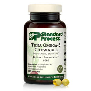 Standard Process Tuna Omega-3 Chewable - Fish Oil Supplement with DHA - Omega-3 Supplement to Support Brain & Eye Health - Excellent Source of Antiox