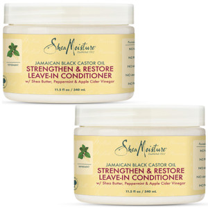 Shea Moisture Leave in Conditioner with Jamaican Black Castor Oil for Hair Growth, Strengthen & Restore, Vitamin E, Curly Hair Products Safe for use