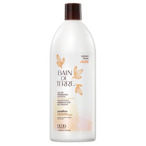 Bain de Terre Passion Flower Color Preserving Shampoo, for Vibrant Color & Protection from Fading, with Argan & Monoi Oils, Paraben-free, Vegan, 33.8