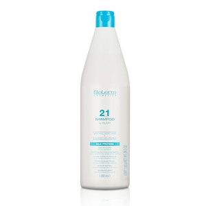 Salerm - Hydrating Shampoo 21 Silk Protein - 1000 ml - for Dry and Damaged Hair - with Silk Proteins - Nourishes, Repairs, and Revitalizes Hair - Hea