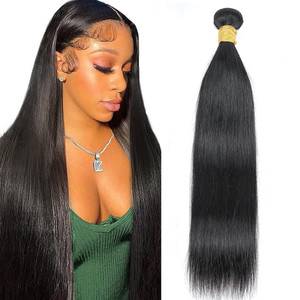 Human Hair Bundles Brazilian Straight Human Hair One Bundle 20inch 10A 100% Unprocessed Virgin Straight Weaves Raw Remy Single Bundle Deals Natural B