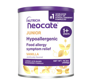 Neocate Junior - 1+ years - Hypoallergenic Toddler Formula for Food Allergy Relief - Nutritionally Complete Dairy Free Formula - Vanilla, 14.1 oz (4-