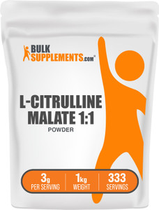 BulkSupplements.com L-Citrulline Malate 1:1 Powder - Citrulline Powder, Amino Acid Supplement - Unflavored & Gluten Free - 3g per Servings, 1kg (2.2