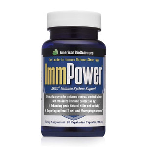 American BioSciences ImmPower AHCC Supplement, Vegetarian Capsules, Enhanced Immune Support, Natural Killer Cell Activity and Cytokine Production, 50