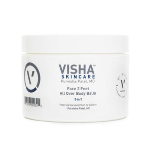 Visha Skincare Face 2 Feet Body Balm - Moisturizing Body Cream for Dry Skin and Eczema - Soothing Emollient Cream (10 oz)
