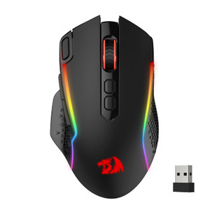 Redragon M810 Pro Wireless Gaming Mouse, 10000 DPI Wired/Wireless Gamer Mouse w/Rapid Fire Key, 8 Macro Buttons, 45-Hour Reliable Power Capacity and