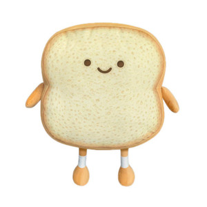 VHYHCY Toast Bread Pillow Funny Food Plush Toy Pillows Small Cute Stuffed Plush Sofa Pillow (Toast Bread,Golden)