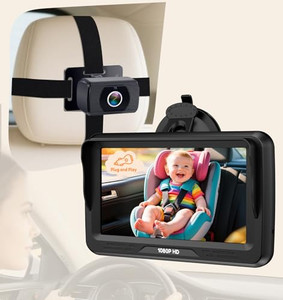 Rohent Baby Car Camera HD 1080P - Rear-Facing Infant Monitor with Night Vision Car Camera for Baby 150° Wide-Angle Lens Anti-Glare Screen Easy Instal