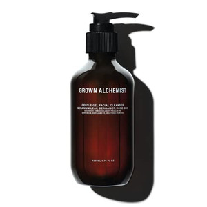 Grown Alchemist Gentle Gel Facial Cleanser with Bergamot and Rosebud. Hydrating Exfoliating Face Wash with Willow Bark, a Salicylic Acid Alternative.