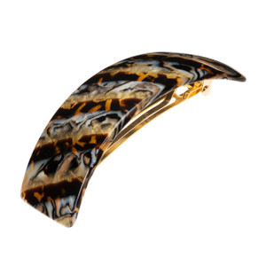 France Luxe Large Hair Barrette for Thick Hair, Rectangle Volume French Barrette for Women, Strong Hold, Comfortable and Easy to Use, Lasco Neutrals