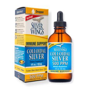 Natural Path Silver Wings - Colloidal Silver 500 ppm - Pure Mineral Supplement - Immune Support for Your Family - Powerful Healing Without a Bad Tast