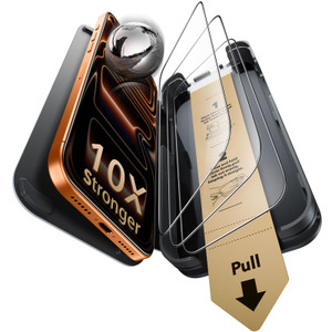 ESR Accessory Glass by Corning 3 Pack 9H+ Glass for iPhone 17 Pro Max Screen Protector, with AR Anti-Reflective Technology, Military Grade Shatterpr