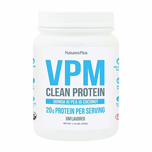 Natures Plus VPM Protein, Unflavored - 1.16 lbs - with Quinoa, Pea & Coconut Protein - Organic, Vegan, Soy & Gluten Free - 15 Servings