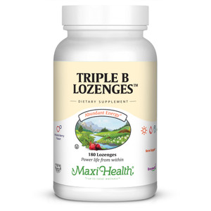Maxi Health Triple B Lozenges - Vitamin B12 & B6 & Biotin - Strawberry Flavor - 180 Chewies - Kosher