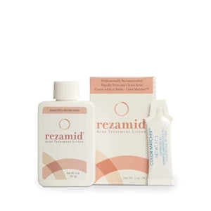 Rezamid Acne Spot Treatment Lotion For Pimples - Skin Clearing Blemish Concealer For Oily Skin With 5% Sulfur & 2% Resorcinol - Sensitive Skin Makeup