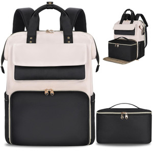 BERTASCHE Lunch Backpack for Women, 15.6 Inch Laptop Backpack with Insulated Cooler Lunch box, Work Backpack for Teacher Nurse Travel College Picnic,