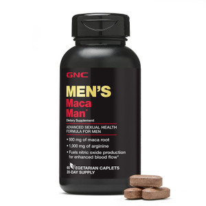 GNC Maca Man, Maca Root Arginine for Enhanced Blood Flow - 60 Vegetarian Capsules