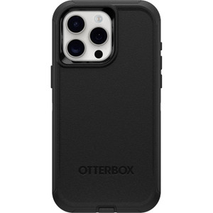 OtterBox iPhone 15 Pro MAX (Only) Defender Series Case - Black, screenless, Rugged & Durable, with Port Protection, Includes Holster Clip Kickstand